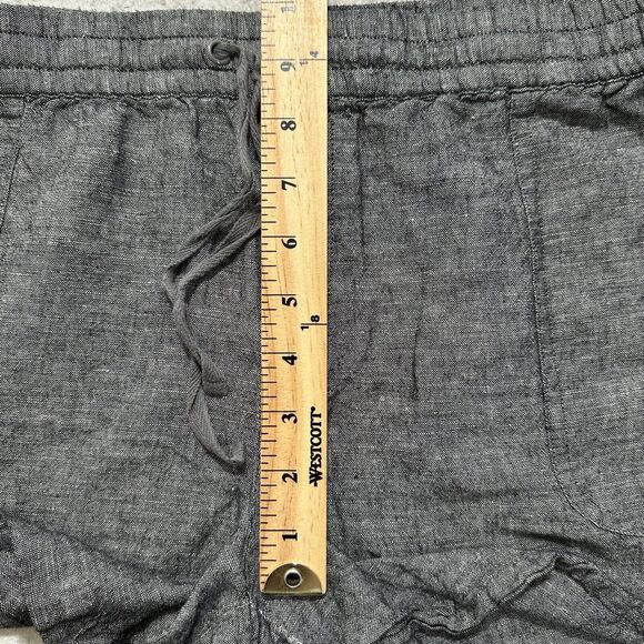 Soho Street NY&C Women's Large Linen Blend 3" Inseam Drawstring Shorts Gray - Picture 10 of 11